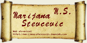 Marijana Stevčević vizit kartica